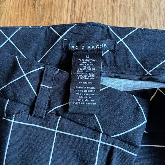 Windowpane check black spring pant - Picture 2 of 6